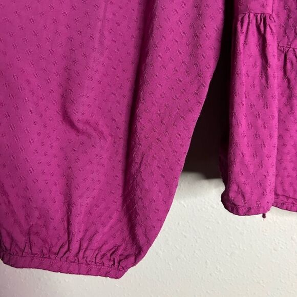 Universal Thread Plus Size Balloon Long Sleeve Fuchsia Wrap Top - Picture 9 of 14